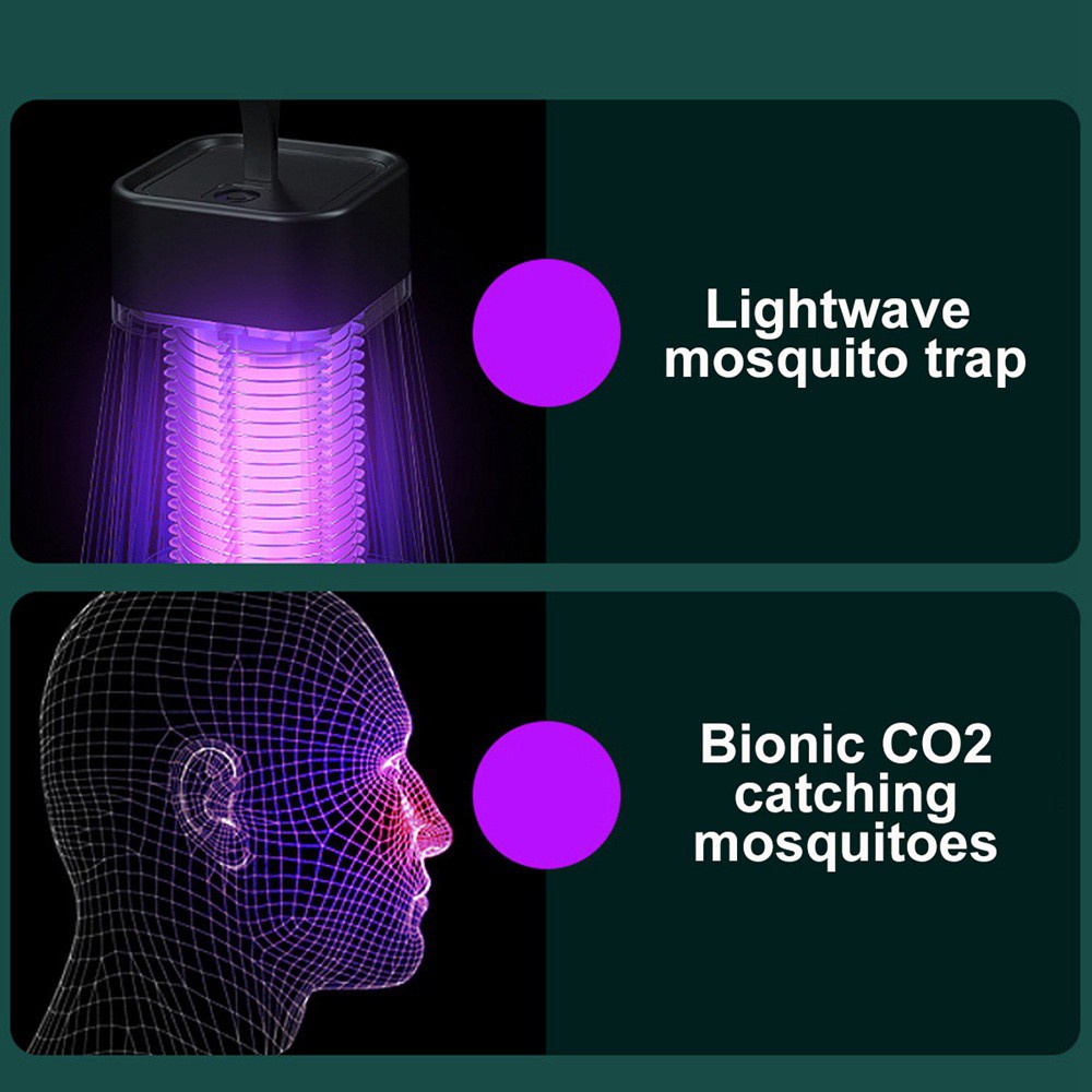 Đèn Led Uv Diệt Muỗi / Côn Trùng Không Gây Tiếng Ồn Có Thể Sạc Lại Bằng Cổng Usb