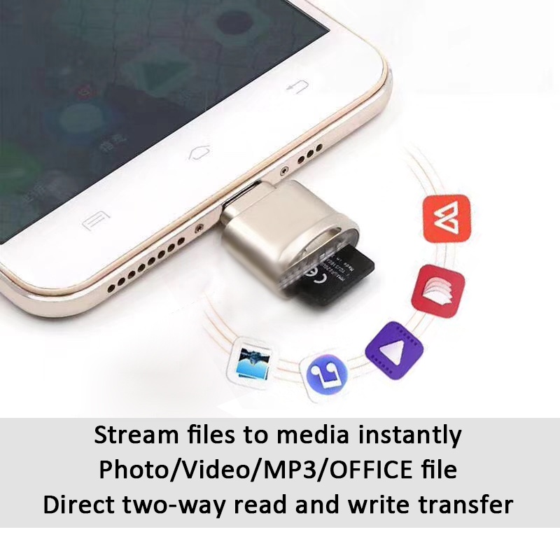 Đầu Đọc Thẻ Nhớ Micro SD / TF Cho Điện Thoại Và Máy Tính Bảng
