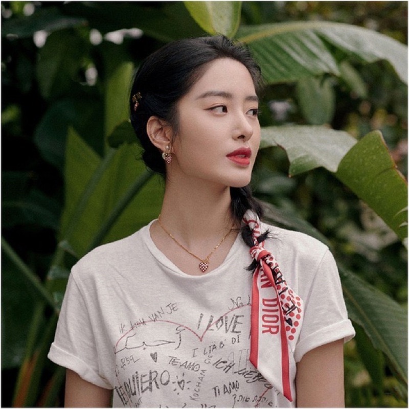 Khăn quấn túi xách chấm bi đỏ - Maben