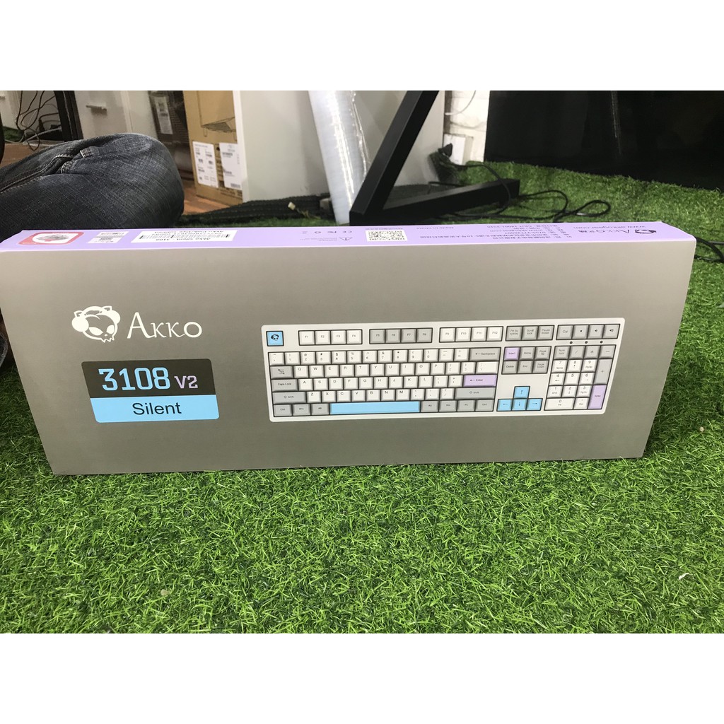 [Giảm giá ] Bộ bàn phím cơ AKKO 3108 v2 màu bạc OSA