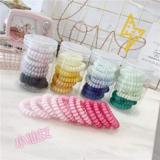 Hộp 10 cột tóc lò xo nhiều màu