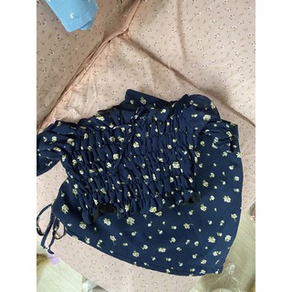 Set đầm hoa xinh xắn chiffon ( đầm xanh )