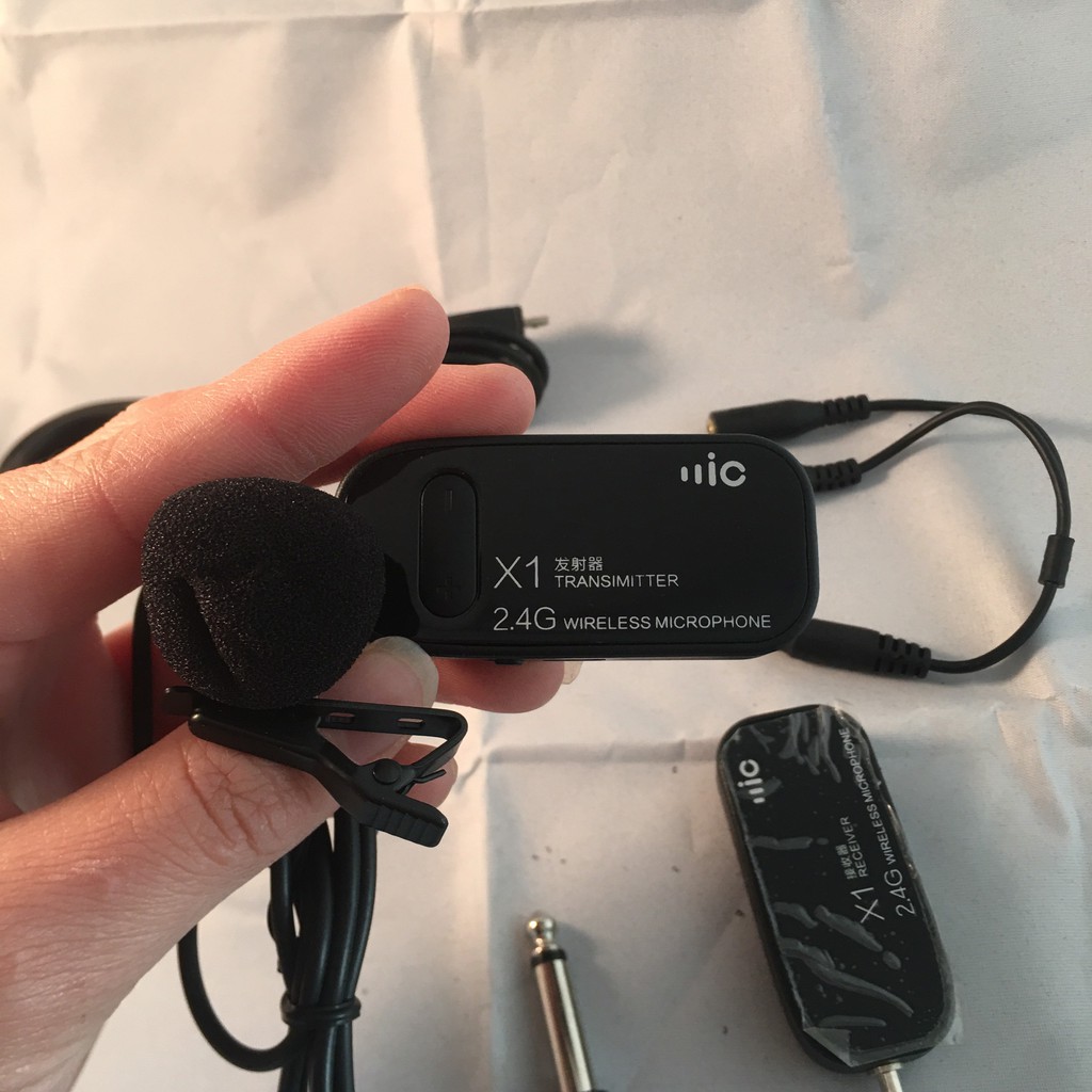 Mic thu âm không dây Wireless Microphone 2.4G - Bảo hành 06 tháng