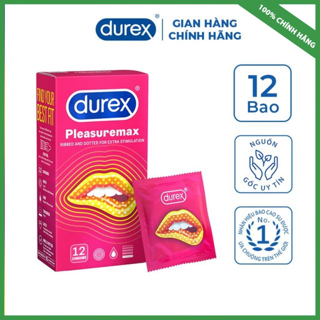 Bao Cao Su Durex Pleasuremax [Mua 2 TẶNG 1], BCS Gai Durex, Tăng Khoái Cảm, Kéo Dài Thời Gian