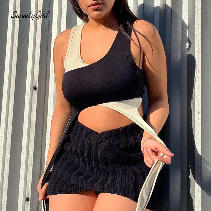 Áo Ống Không Tay Màu Sắc Trơn Quyến Rũ Cho Nữ