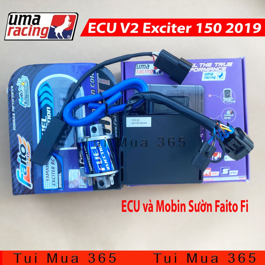 COMBO ECU V2 UMA RACING M5 BLUTOOTH và MOBIN SUON FAITO Fi CHO EXCITER 150 2019