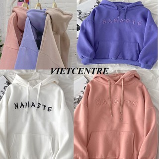 Áo Hoodie Form Rộng NAMASTE Tay Phồng Unisex - VIETCENTRE