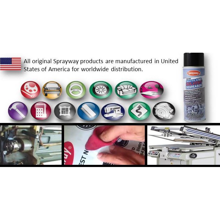 Chai tẩy mực nước, dầu máy, băng keo các loại Sprayway Solvent 063 454g