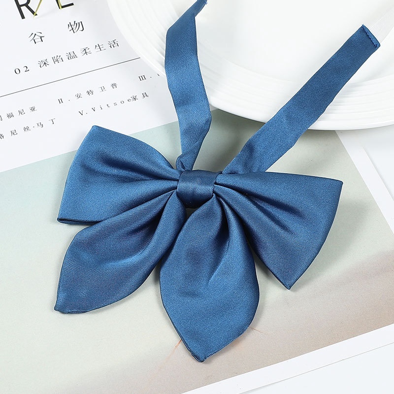 Nơ Cài Cổ Áo Màu Trơn Đơn Giản Phong Cách Nhật Bản