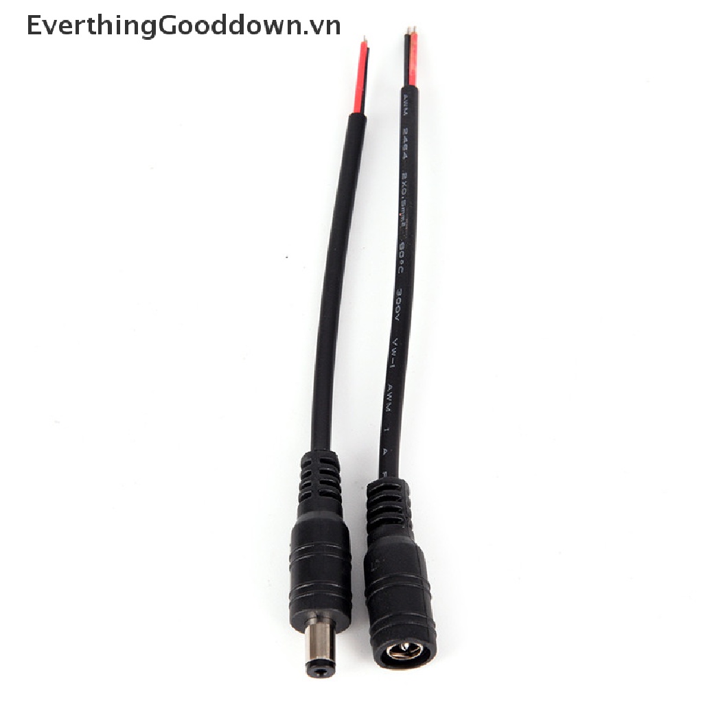 5 Cặp Đầu Nối Dây Điện 5.5x2.1mm Male + Female DC