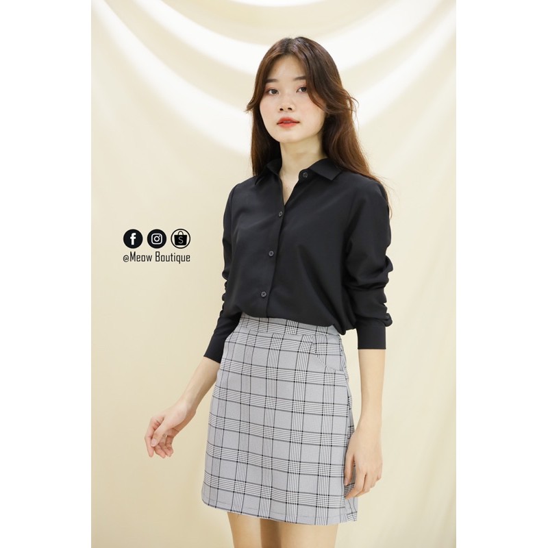 [Hình thật tự chụp] Sơ Mi Công Sở Tay Dài 4 màu Meow Boutique | BigBuy360 - bigbuy360.vn