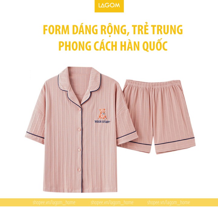 [MỀM & MÁT] Bộ Pijama Nữ Cộc Tay Cotton | Bộ Mặc Nhà Sau Sinh Mùa Hè Đẹp