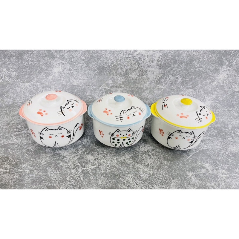 Thố nắp thố chưng yến gốm sứ Bát Tràng cao cấp dung tích 600ml cao 11cm đường kính 12cm