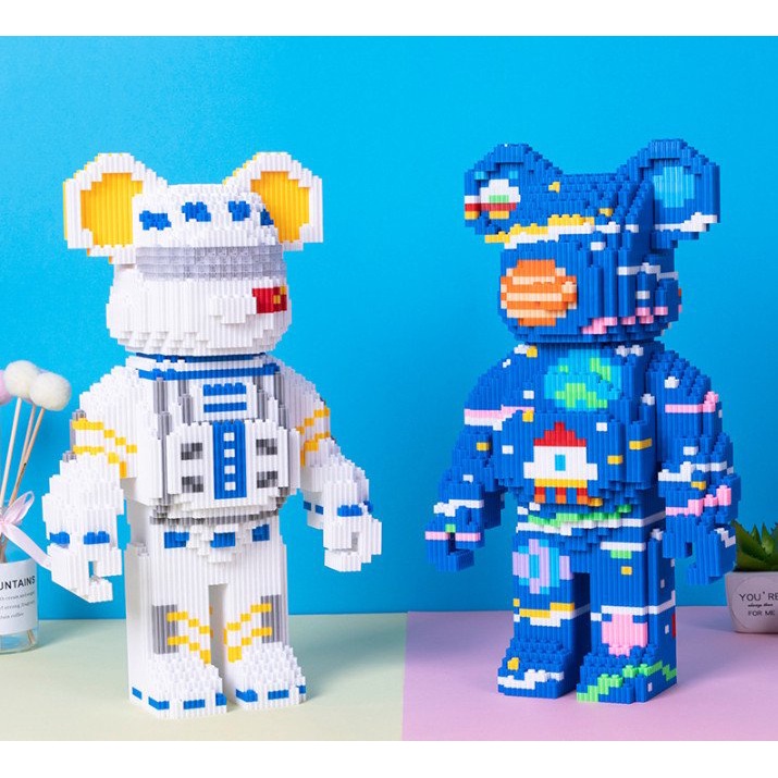 Lego Bearbrick - Đồ Chơi Lắp Ráp Mô Hình 3D Gấu Bearbrick 35cm