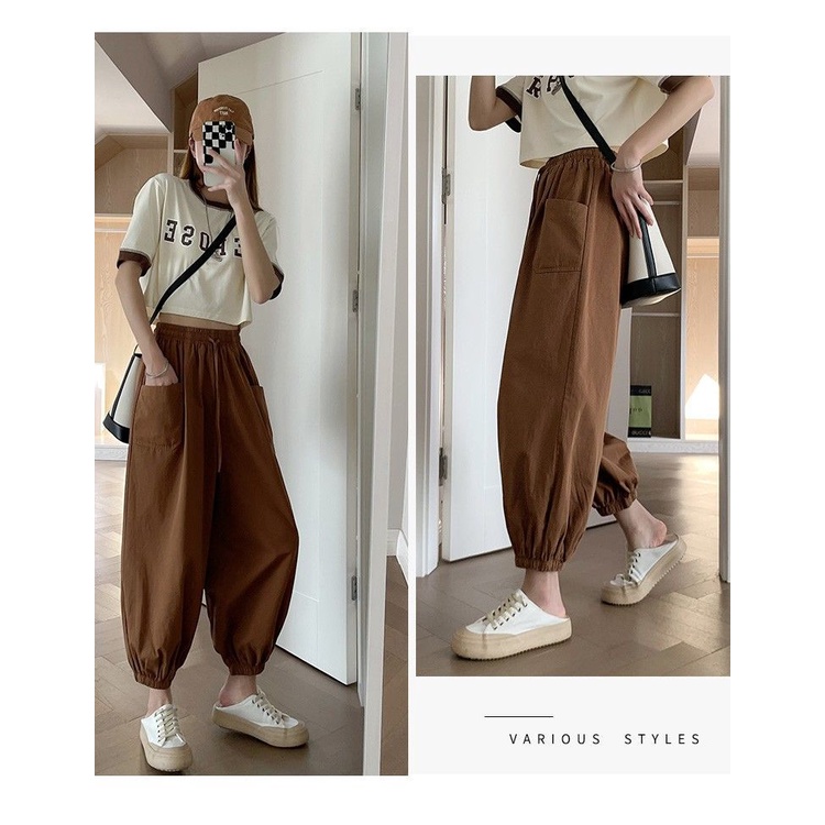 Quần Dài Ống Rộng Họa Tiết Cà Rốt Thời Trang Cho Nữ