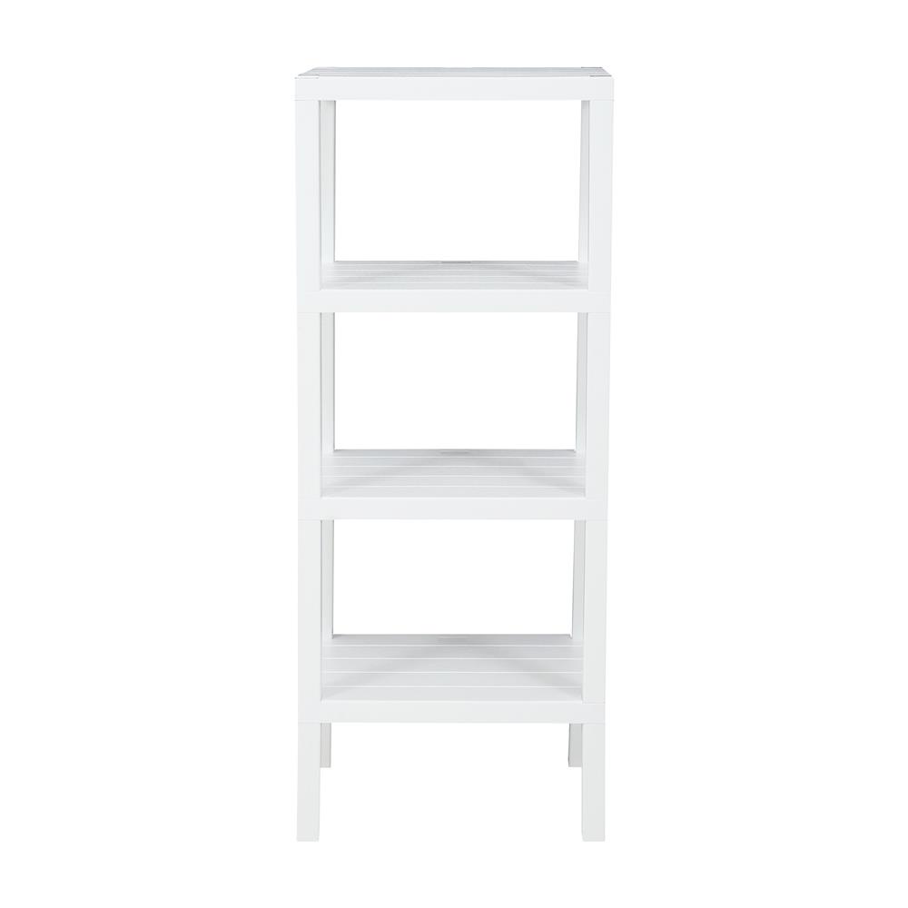 HomeBase STACKO kệ nhựa 4 tầng vân giả gạch BRICK Thái Lan W30xH100xD40cm màu trắng