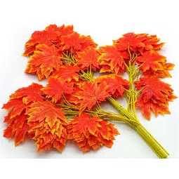 Combo 100 cành lá phong đỏ làm cây phong đỏ trang trí siêu đẹp