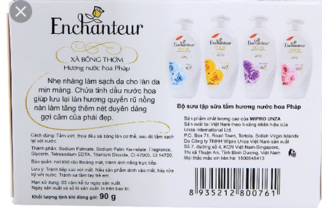 Enchanteur - xà bông thơm 90g (Chọn mùi)