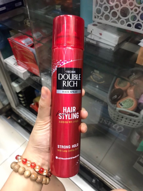 Keo Cứng Giữ Nếp Tóc Double Rich Hair Spray Long Lasting Hold.