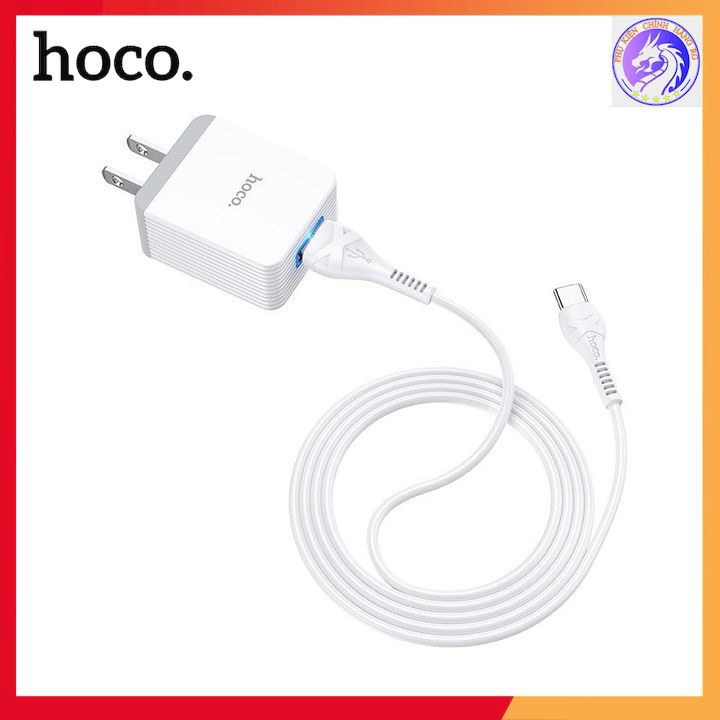 Bộ Sạc Nhanh 1 Cổng USB Type-C 3.0A Hoco DC03 - Dài 1.0M