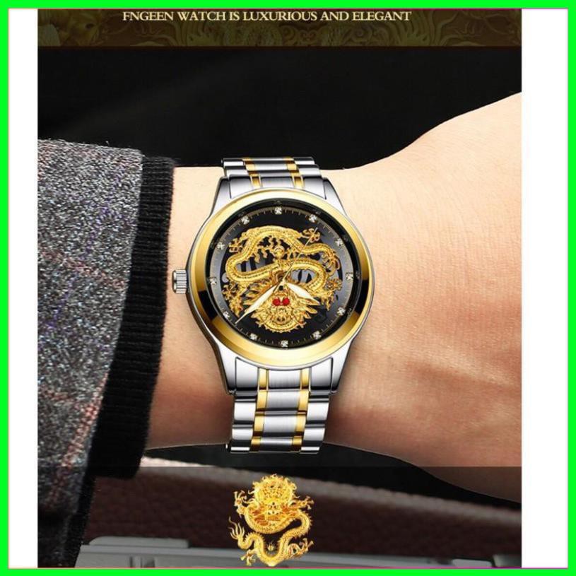 ĐỒNG HỒ NAM MẶT RỒNG 3D MẮT ĐỎ CỰC ĐẸP  TẶNG KÈM HỘP VÀ PIN DỰ PHÒNG  [ Đồng Hồ Nam Cao Cấp] | BigBuy360 - bigbuy360.vn