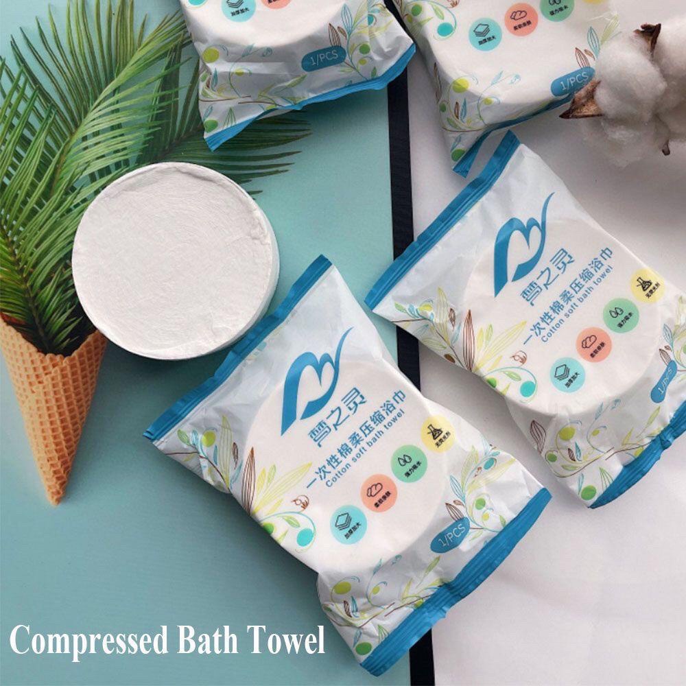 Khăn tắm Cotton du lịch dạng nén dụng 1 lần tiện lợi