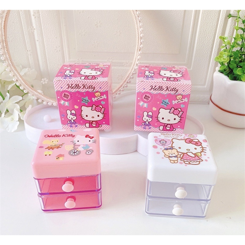 Tủ nhựa/ Hộp nhựa đựng sticker, washi tape, trang sức, vật dụng cá nhân nhiều ngăn tiên lợi, xinh xắn Tẻn Tẻn