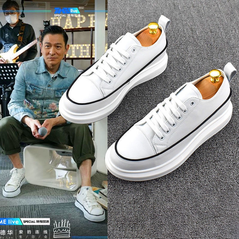 Bé Trai Loafers Nền Tảng Loafers Andy Lau Sinh Nhật Va Chạm Thu Đông McQueen Giày Trắng Giày Nam Đế 