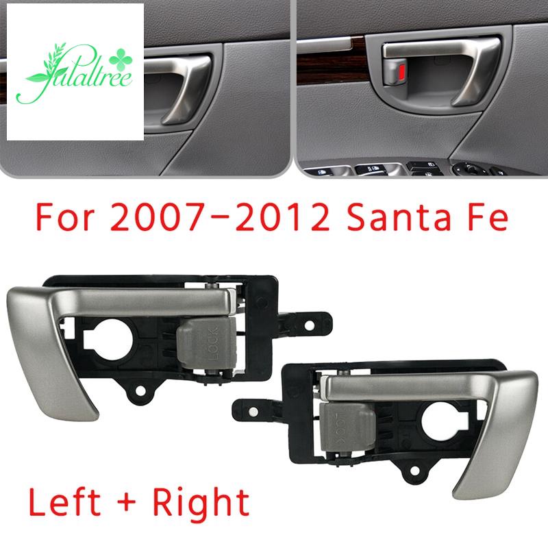 Tay nắm cửa bên trong bên trái + bên phải cho 2007-2012 Hyundai Santa Fe có núm màu xám 82610-2B010 