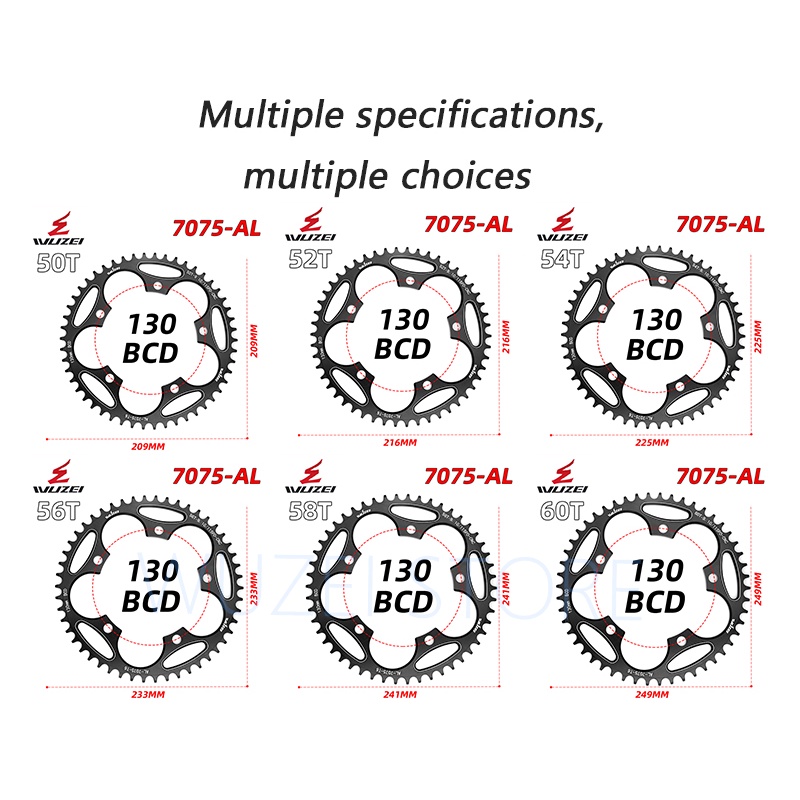 Đĩa Răng Tròn Rộng Chuyên Dụng Cho Xe Đạp 110/130 BCD 50/52/54/56/58/60T