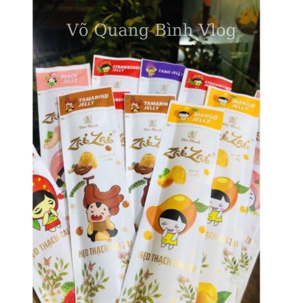 (1 cây) Kẹo thạch zaizai, thạch zaizai Đức Hạnh, loại thạch zai zai trái cây dài
