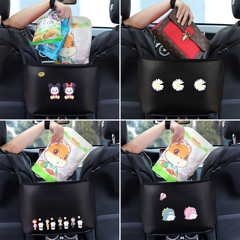 Car Seat Room Storage Net Bag Car Storage Bag Car Interior Place Bag Artifact Middle Front Stop Net Shopping Bags Auto department store supplies