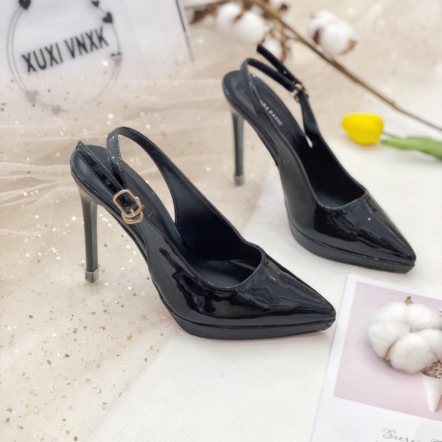 Giày cao gót đúp 12cm hở gót