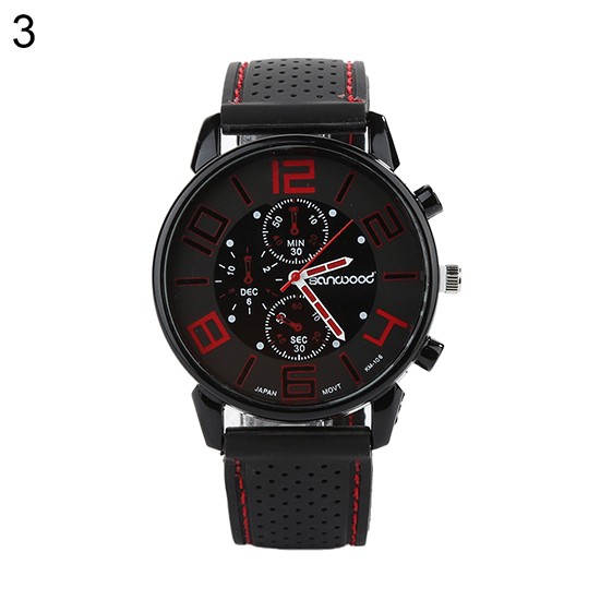 Đồng Hồ Thể Thao Nam Mặt Tròn Dây Silicone