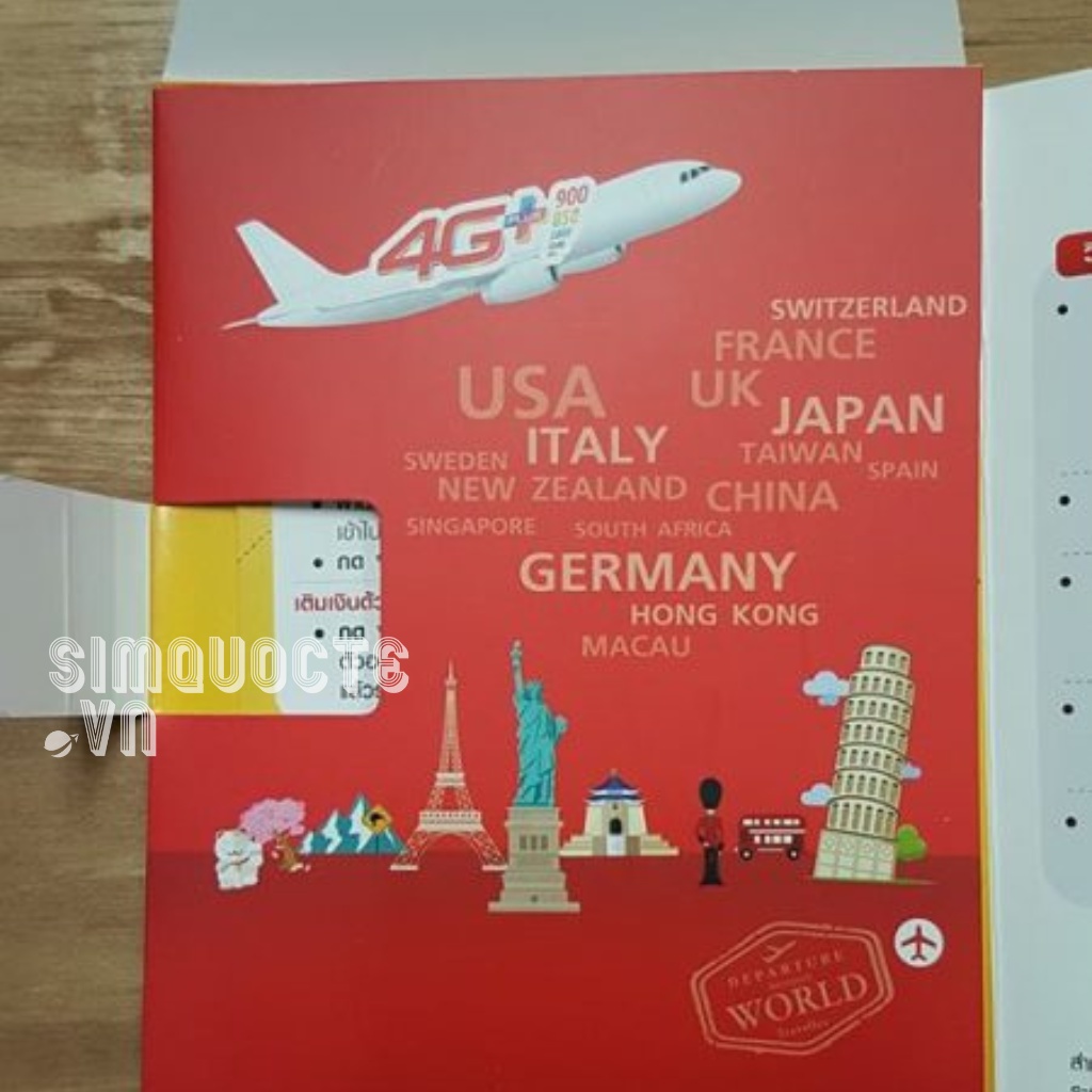 Sim Du Lịch 90 Nước Dubai UAE Thổ Nhĩ Kỳ Ai Cập Châu Âu Châu Mỹ Tốc Độ Cao TRUEMOVE TRAVEL WORLD
