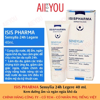 [CHÍNH HÃNG CÓ TEM] ISIS Pharma Sensylia 24h Legere 40ml - Kem dưỡng ẩm và ngăn ngừa khô da