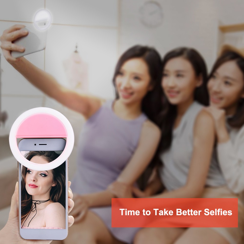 Đèn Led Trợ Sáng Chụp Ảnh Selfie Có Thể Điều Chỉnh 3 Màu