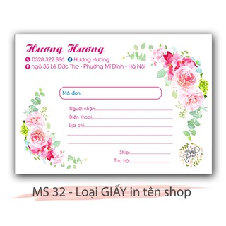 Phiếu giao, Phiếu ship hàng 400 tờ (MS: 32)