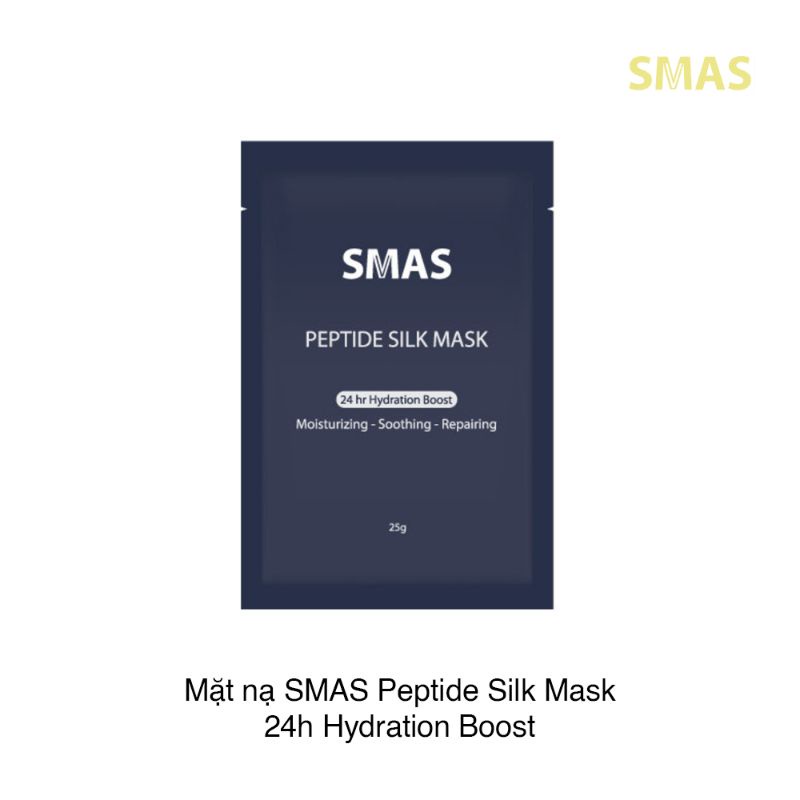 Mặt Nạ Dưỡng Và Phục Hồi Da SMAS Peptide Silk Mask 24H Hydration Boost 25G Nhật Bản - Dành cho da nhạy cảm, treatment