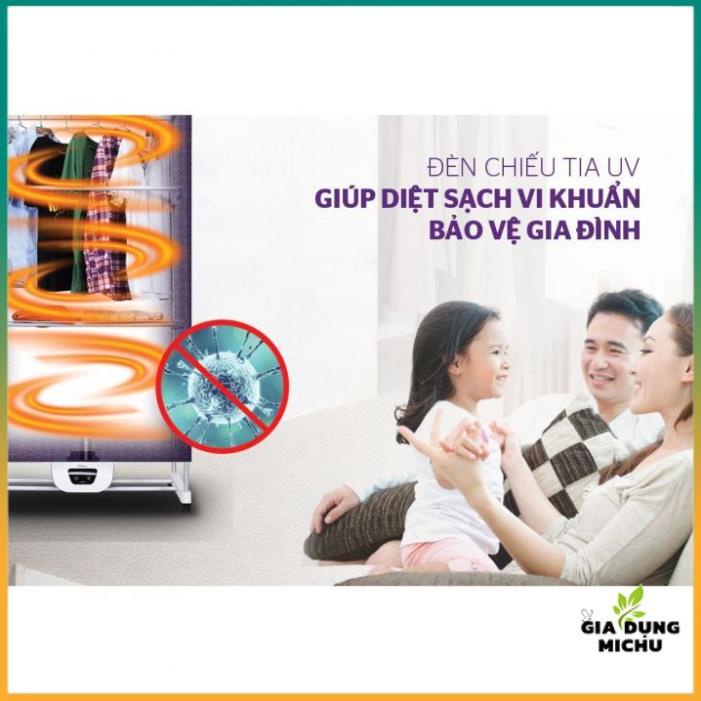 Tủ sấy quần áo,Máy sấy quần áo Sunhouse SHD2707 cao cấp loại 1 chính hãng Bảo hành 12 tháng hỗ trợ diệt khuẩn quần áo