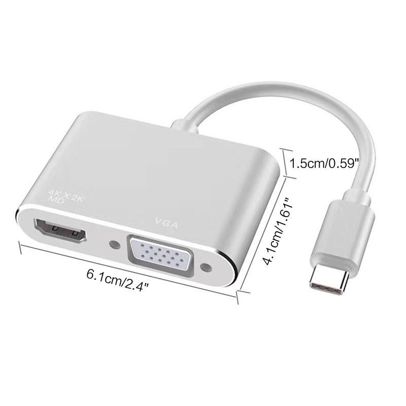 Bộ Chia Cổng Type C Sang VGA Hai Trong Một Chuyên Dụng