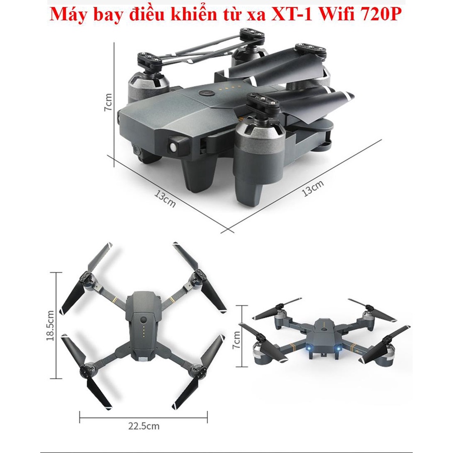 Mua flycam mini giá rẻ,Máy bay điều khiển từ xa XT-1 kết nối Wifi 2.4 GHz quay phim, chụp ảnh Full HD 720P