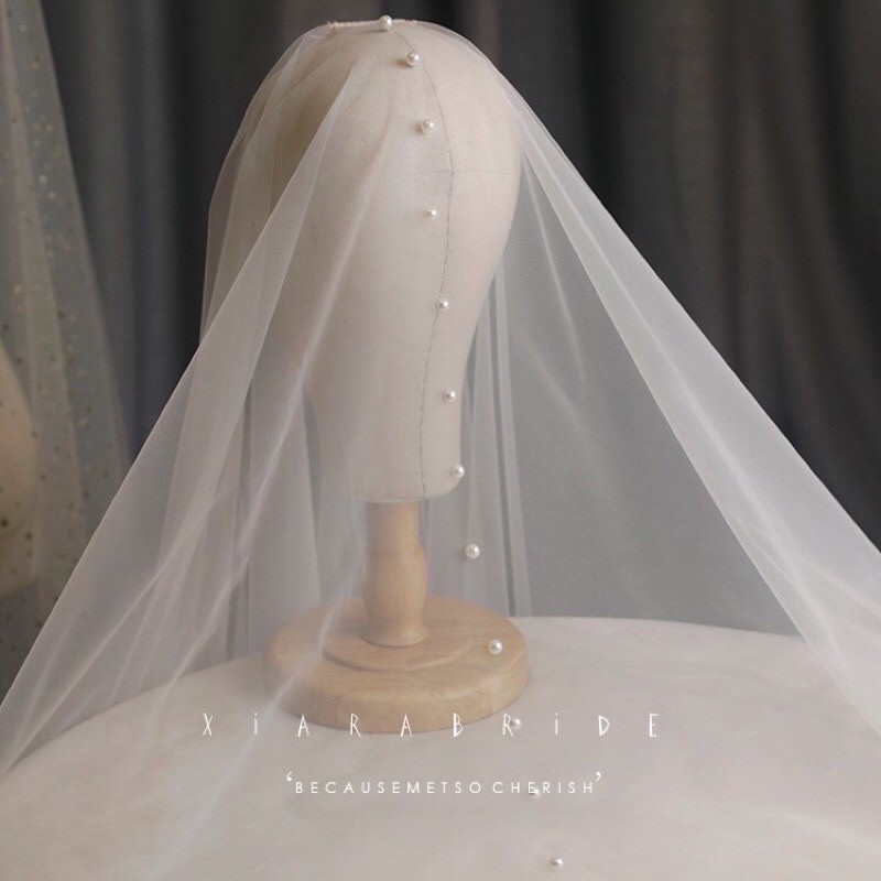 Voan cài tóc, lúp cô dÂu đính ngọc