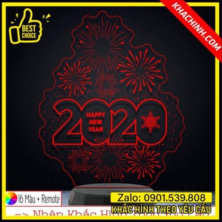 Đèn Led 3D HAPPY NEW YEAR – Qùa Tặng Độc Đáo,Trang Trí, Để Bàn,  Phòng Ngủ, Thiết Kế Khắc Hình Theo Yêu Cầu