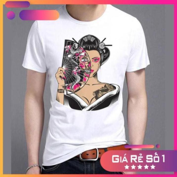 [ÁO THUN IN ĐỒNG GIÁ 65K TOÀN SHOP] - [GIẢM SẬP SÀN] Áo thun nam nữ geisha Nhật Bản 12