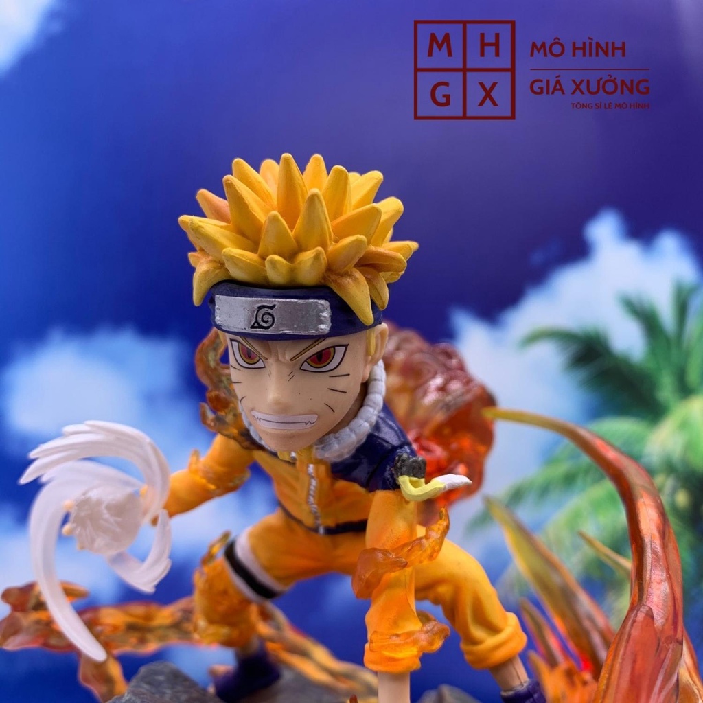 Mô hình Naruto nhất vỹ đang sử dụng rasengan siêu đẹp hàng cực nét cao 9 cm hokage làng lá  jinchuriki cửu vĩ  figue mô