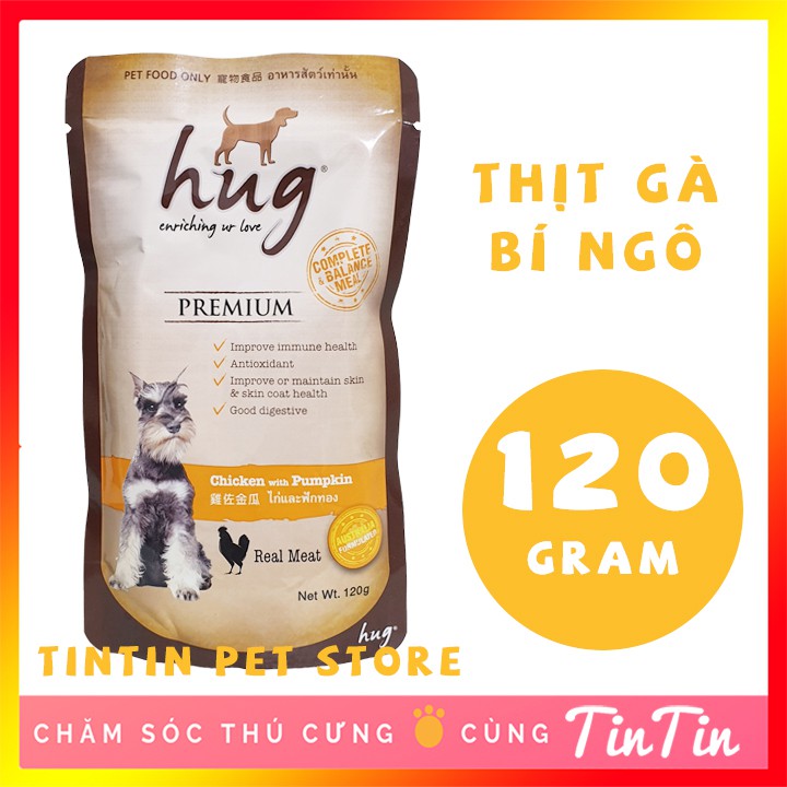 Pate Dinh Dưỡng Cho Chó HUG Cho Chó Gói 120 Gram