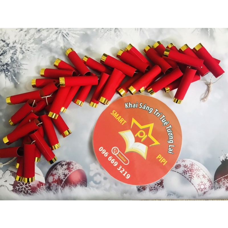 Mô hình dây pháo giả handmade trang trí tết, trang trí nhà, trường mầm non, tiểu học, quán cà phê, chụp ảnh  siêu ưng