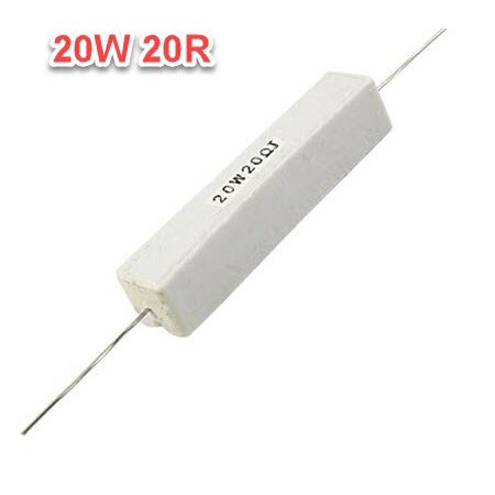 TRỞ SỨ 20W 1R 5R 10R 15R 20R 47R TRỞ CÔNG SUẤT