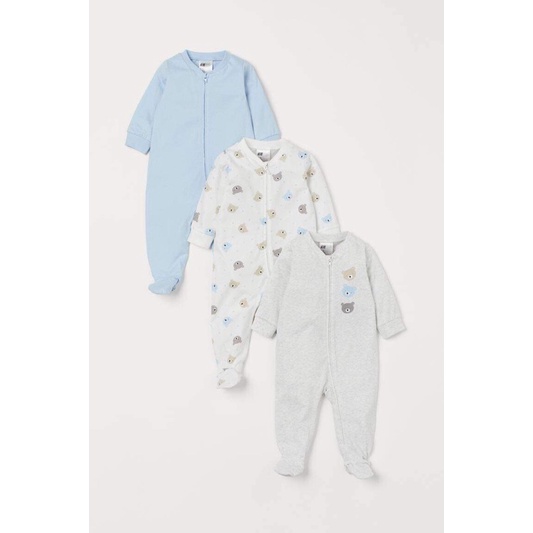 Body sleepsuit cotton H&M liền tất cho bé trai và gái xuất xịn